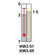 TRACON KW3-55 - Helyzetkapcsoló, mikro, karos-görgős 1×CO 10A/230VAC, 0,3A/250VDC, 28mm, 4,8x0,5 mm, IP00