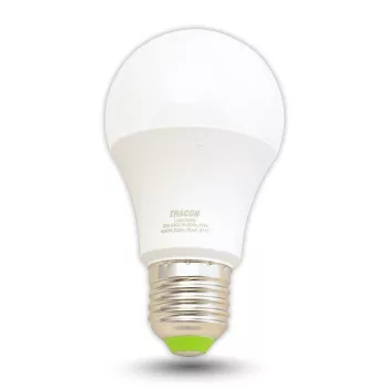   TRACON LA6010NW - Gömb burájú LED fényforrás 230 V, 50 Hz, 10 W, 4000 K, E27, 935 lm, 200°, A60, EEI=F