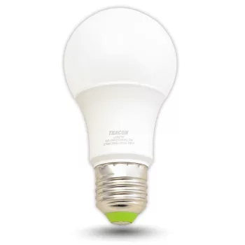   TRACON LA607W - Gömb burájú LED fényforrás 230 V, 50 Hz, 7 W, 2700 K, E27, 600 lm, 200°, A60, EEI=F