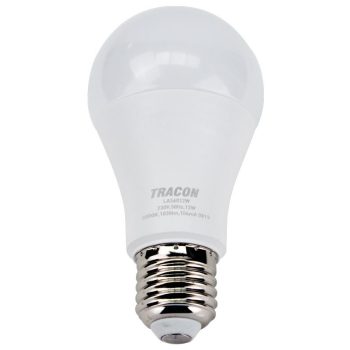   TRACON LAS6012NW - Gömb burájú LED fényforrás SAMSUNG chippel 230V,50Hz,12W,4000K,E27,1180 lm,200°,A60,SAMSUNG chip, EEI=F