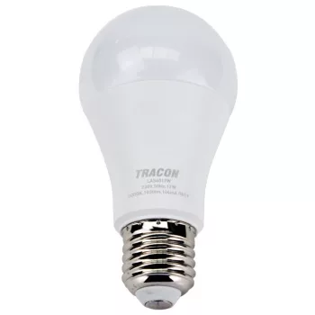   TRACON LAS6012W - Gömb burájú LED fényforrás SAMSUNG chippel 230V,50Hz,12W,3000K,E27,1160 lm,200°,A60,SAMSUNG chip, EEI=F