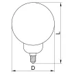 TRACON LAS607W - Gömb burájú LED fényforrás SAMSUNG chippel 230V,50Hz,7W,3000K,E27,600 lm,200°,A60,SAMSUNG chip, EEI=F