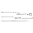 TRACON LBV10NW - LED T5 bútorvilágító, sorolható 230 V, 50 Hz, 10 W, 800 lm, 4500 K, 60 cm, EEI=G