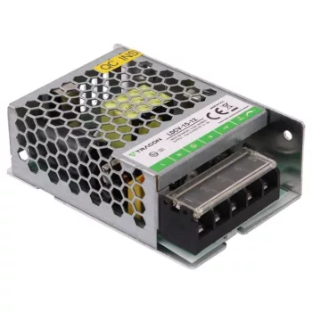   TRACON LDCV-15-12 - Fém házas LED meghajtó 90-264VAC/12VDC,15W,0-1,3A, IP20