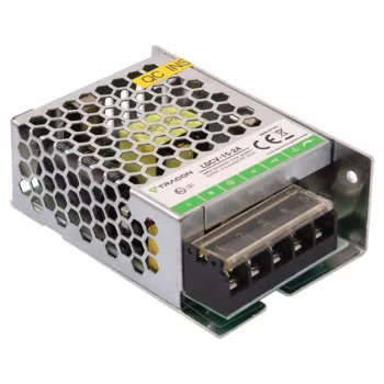   TRACON LDCV-15-24 - Fém házas LED meghajtó 90-264VAC/24VDC,15W,0-0,7A, IP20
