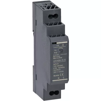   TRACON LDCVDIN-15-12 - DIN sínre szerelhető tápegységszabályozható DC kimenettel 90-264VAC,0,5A/DC12V,1,25A/15W