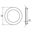 TRACON LED-DL-12NW - Beépíthető LED mélysugárzó, kerek, fehér 220-240 VAC, 12 W, 1160 lm, D=168 mm, 4000 K, IP40, EEI=F
