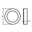 TRACON LED-DLF-18WW - Falon kívüli LED mélysugárzó, kerek, fehér 85-265 VAC, 18 W, 1200 lm, D=220 mm, 2700 K, IP20, EEI=G