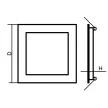 TRACON LED-DLN-12NW - Négyzet alakú, süllyeszthető LED panel 220-240 VAC, 12 W, 1160 lm, 172×172 mm, 4000 K, IP40, EEI=F