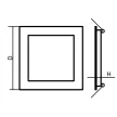TRACON LED-DLN-18NW - Négyzet alakú, süllyeszthető LED panel 220-240 VAC, 18 W, 1820 lm, 225×225 mm, 4000 K, IP40, EEI=F