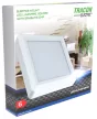 TRACON LED-DLNFS-24NW - Falon kívüli, négyzetes LED lámpatest SAMSUNG chippel 230 VAC, 24 W, 1920lm, D=225×225 mm, 4000 K, IP20, EEI=G