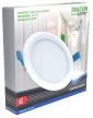 TRACON LED-DLS-12NW - Kompakt beépíthető LED mélysugárzó SAMSUNG chippel 230 VAC, 12W, 960lm, D=170 mm, 4000 K, IP20, EEI=G