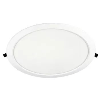   TRACON LED-DLV-24NW - Védett, beépíthető LED mélysugárzó, kerek, fehér 220-240 VAC, 24 W, 4000 K, 2490 lm, IP44,D=295mm, EEI=F