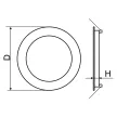 TRACON LED-DLV-6NW - Védett, beépíthető LED mélysugárzó, fehér 230 VAC, 6 W, 4000 K, 490 lm, IP44,D=117mm, EEI=G