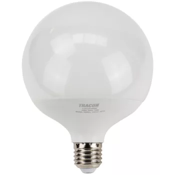   TRACON LGS12018NW - Gömb burájú LED fényforrás SAMSUNG chippel 230V,50Hz,18W,4000K,E27,1820lm,270°,G120,SAMSUNG chip, EEI=F