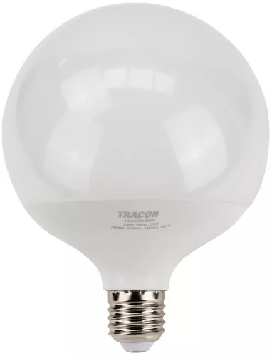 TRACON LGS12018NW - Gömb burájú LED fényforrás SAMSUNG chippel 230V,50Hz,18W,4000K,E27,1820lm,270°,G120,SAMSUNG chip, EEI=F