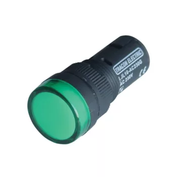   TRACON LJL16-GC - LED-es jelzőlámpa, zöld 24V AC/DC, d=16mm