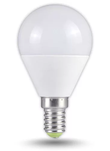 TRACON LMG455W - Gömb búrájú LED fényforrás 230VAC, 5 W, 2700 K, E14, 380 lm, 200°, EEI=G