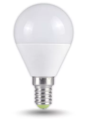 TRACON LMG457W - Gömb burájú LED fényforrás 230 V, 50 Hz, E14, 7 W, 600 lm, 200°, 2700 K, EEI=F