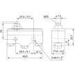TRACON LS15GD-B - Helyzetkapcsoló, rövid kúpos, ütküzős 1xCO, 2A/230V AC-15, 0,3A/250V DC-13, IP00