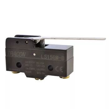   TRACON LS15GM-B - Helyzetkapcsoló, rugószáras 1xCO, 2A/230V AC-15, 0,3A/250V DC-13, 49mm, IP00