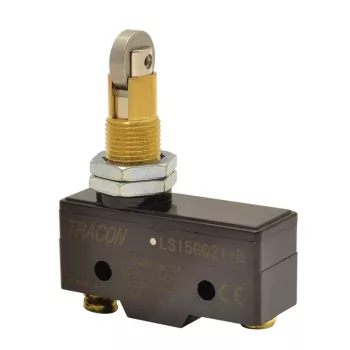   TRACON LS15GQ21-B - Helyzetkapcsoló, görgős 1xCO, 2A/230V AC-15, 0,3A/250V DC-13, 90°, IP00
