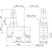 TRACON LS15GQ21-B - Helyzetkapcsoló, görgős 1xCO, 2A/230V AC-15, 0,3A/250V DC-13, 90°, IP00