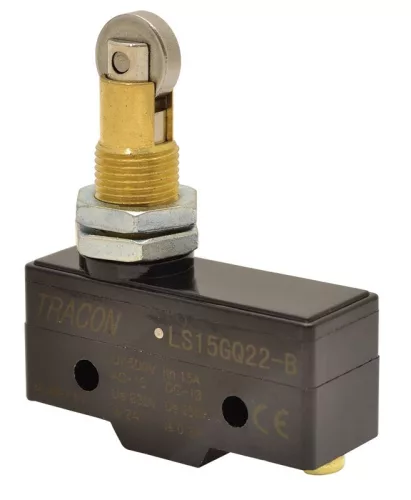 TRACON LS15GQ22-B - Helyzetkapcsoló, görgős 1xCO, 2A/230V AC-15, 0,3A/250V DC-13, IP00