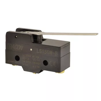   TRACON LS15GW-B - Helyzetkapcsoló, rugószáras 1xCO, 2A/230V AC-15, 0,3A/250V DC-13, 48mm, IP00