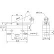 TRACON LS15GW2-B - Helyzetkapcsoló, rugószáras-görgős 1xCO, 2A/230V AC-15, 0,3A/250V DC-13, 35mm, IP00