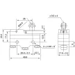 TRACON LS15GW22-B - Helyzetkapcsoló, rugószáras-görgős 1xCO, 2A/230V AC-15, 0,3A/250V DC-13, 19mm, IP00