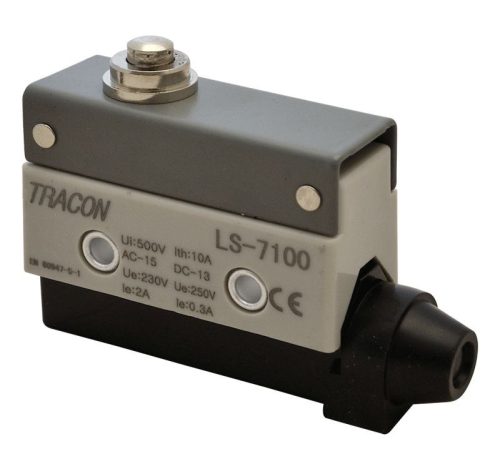 TRACON LS7100 - Helyzetkapcsoló, ütközős 1xCO, 2A/230V AC-15, 0,3A/250V DC-13, IP40