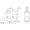 TRACON LS7100 - Helyzetkapcsoló, ütközős 1xCO, 2A/230V AC-15, 0,3A/250V DC-13, IP40