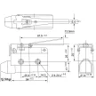 TRACON LS7120 - Helyzetkapcsoló, rugószáras 1xCO, 2A/230V AC-15, 0,3A/250V DC-13, 65mm, IP40