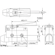 TRACON LS7120 - Helyzetkapcsoló, rugószáras 1xCO, 2A/230V AC-15, 0,3A/250V DC-13, 65mm, IP40