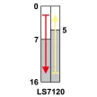 TRACON LS7120 - Helyzetkapcsoló, rugószáras 1xCO, 2A/230V AC-15, 0,3A/250V DC-13, 65mm, IP40