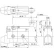TRACON LS7121 - Helyzetkapcsoló, rugószáras-görgős 1xCO, 2A/230V AC-15, 0,3A/250V DC-13, 65mm, IP40