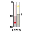 TRACON LS7124 - Helyzetkapcsoló, rugószáras-csuklógörgő 1xCO,2A/230V AC-15, 0,3A/250V DC-13, 65mm, IP40