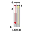 TRACON LS7310 - Helyzetkapcsoló, kúpos, ütközős 1xCO, 2A/230V AC-15, 0,3A/250V DC-13, 25mm, IP40