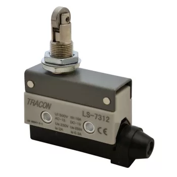   TRACON LS7312 - Helyzetkapcsoló, görgős 1xCO, 2A/230V AC-15, 0,3A/250V DC-13, 90°, IP40