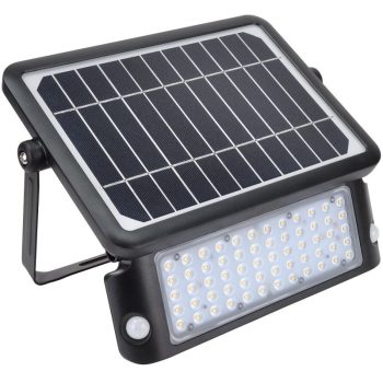   TRACON LSFL10W - Napelemes LED fényvető mozgásérzékelővel 10 W, 4000 K, 1080 lm, IP65, 3,7 V 7200 mAh