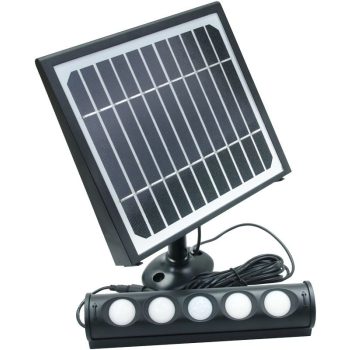   TRACON LSFLSP8W - Napelemes LED spot fényvető mozgásérzékelővel 8W, 4000 K, 700 lm, IP65, 3,7 V 4000 mAh