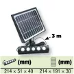 TRACON LSFLSP8W - Napelemes LED spot fényvető mozgásérzékelővel 8W, 4000 K, 700 lm, IP65, 3,7 V 4000 mAh
