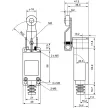 TRACON LSME8104 - Helyzetkapcsoló, lengőkar-görgő 1xNO+1xNC, 2A/230V AC-15, 0,3A/250V DC-13, 30mm, IP65