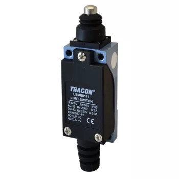   TRACON LSME8111 - Helyzetkapcsoló, kúpos-ütközős 1xNO+1xNC, 2A/230V AC-15, 0,3A/250V DC-13, IP65