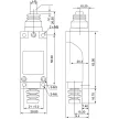 TRACON LSME8111 - Helyzetkapcsoló, kúpos-ütközős 1xNO+1xNC, 2A/230V AC-15, 0,3A/250V DC-13, IP65