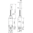 TRACON LSME8166 - Helyzetkapcsoló, rugószáras (műanyag+acél) 1xNO+1xNC, 2A/230V AC-15, 0,3A/250V DC-13, 95mm, IP65