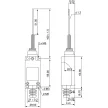 TRACON LSME8169 - Helyzetkapcsoló, rugószáras (acél) 1xNO+1xNC, 2A/230V AC-15, 0,3A/250V DC-13, 97mm, IP65