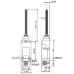 TRACON LSME9101 - Helyzetkapcsoló, rugószáras (acél) 1xNO+1xNC, 2A/230V AC-15, 0,3A/250V DC-13, 100mm, IP65