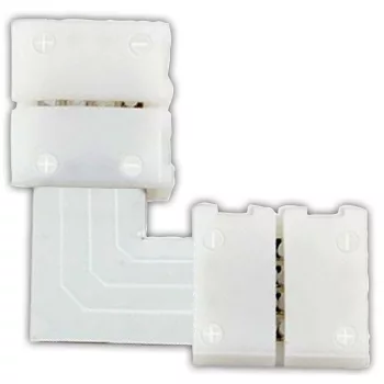   TRACON LSZTL8 - Forrasztás nélküli "L" gyorscsatl. egyszínű LED szalagokhoz W=8 mm, 2P